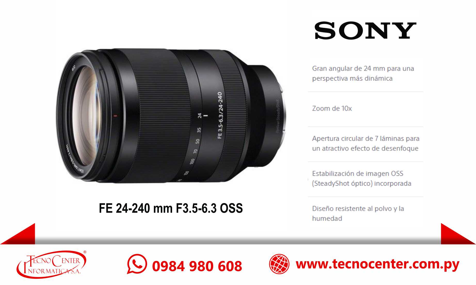 Lente Sony FE 24-240mm